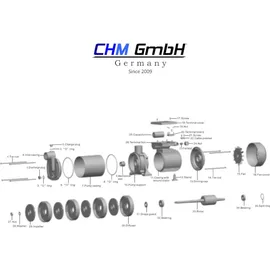 chm GmbH® Kreiselpumpe Edelstahl 1100 Watt 8700 L/h Gartenpumpe 5 Bar Druck