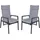 Garden Pleasure SINTRA Stapelstuhl 70 x 55 x 103 cm grau/schwarz 2 St.