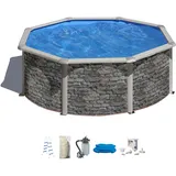 my pool bwt myPool Feeling Steinoptik, Höhe 120 cm, verschiedene Größen,