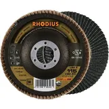 RHODIUS TOPline LSZ F EXTENDED Fächerschleifscheibe 115 x 22,23 mm K60