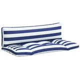 vidaXL Palettenkissen 2 Stk. Blau & Weiß Gestreift Oxford-Gewebe