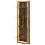 Massivmoebel24 Hängevitrine Akazie 45 x 30 x 145 cm Beige
