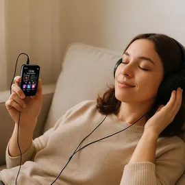 zenwire Tragbarer Player - MP3 und MP4 - Bluetooth - FM-Radio - Diktiergerät - SD - Kopfhörer - 36 GB - Schwarz