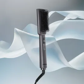 Medion HB1 (Glätteisen & Haarbürste, Haarglätter mit Ionen-Technologie, 5 regelbare Hitzestufen, 165°-210°. Ideal kombinierbar mit unserem Haartrockner) grau