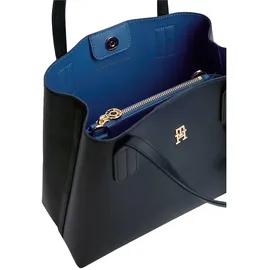 Tommy Hilfiger Icon Mini Satchel Umhängetasche Polyurethan Space Blue