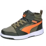 Puma Rebound V6 Mid WTR AC+ PS Sneaker, Dark Olive-Maple Syrup Olive, 28 EU