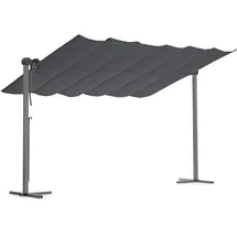 LECO Sonnendach Waved 4 m x 2,50 m Anthrazit