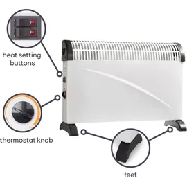 Perel Konvektorheizung 2000 W Weiß