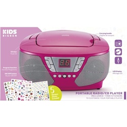 BigBen Kids, Tragbares CD/Radio CD60, CD-Player, pink