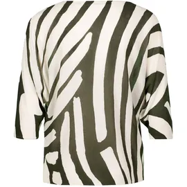Zero Oversized-Strickpullover mit Print Patch khakicream, | 40
