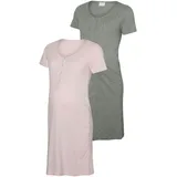 MAMALICIOUS® Nachthemd Grau/Rosa S