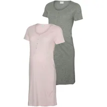 MAMALICIOUS® Nachthemd Grau/Rosa S