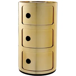 Kartell Componibili 3 Elemente Container gold metallic