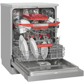 Exquisit GSP9614-030B Geschirrspüler (freistehend, 600 mm breit, Inox)