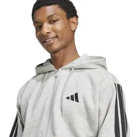 adidas Essentials 3-Streifen Kapuzenjacke Herren grau L