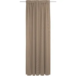 Vorhang WIRTH "Uni Collection", braun, B:142cm H:245cm, Baumwolle (Bio-Baumwolle), Gardinen, nach Maß