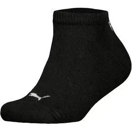 Puma Kinder Sneakersocken 6er Pack - Plain Sneaker ECOM 6P, Logo, einfarbig Schwarz 39-42