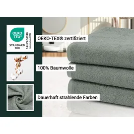 ZOLLNER Handtuchset 70 x 140 cm grau 3 St.