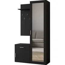 WFL GROUP Garderobenschrank Talia 100 x 180,5 x 35 cm Schwarz