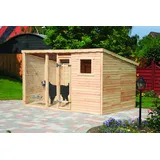 Promadino Hundezwinger mit Pultdach 333 cm x 226 cm x 192 cm
