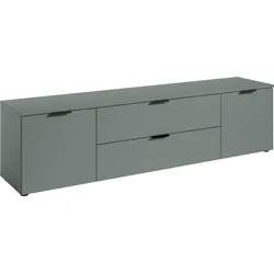 Lowboard HBZ "Linz TV-Unterschrank, BxHxT 180x47x40cm", grün (salbei), B:180cm H:47cm T:40cm, Holzwerkstoff, Sideboards, Breite 180cm,Lip-Griff, Melaminbeschichtung