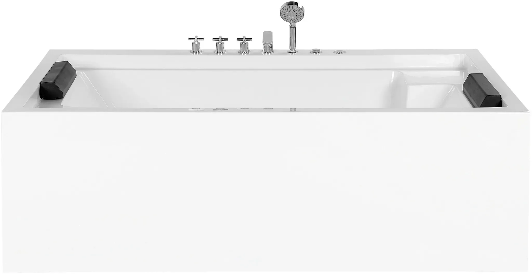 Whirlpool Badewanne freistehend weiß rechteckig 180 x 110 cm SAONA