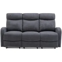vente-unique Vente-unique-Relaxsofa 3-Sitzer - Stoff - Grau - Evelyn