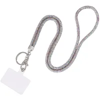 ZUWIJEQ 1 Pcs Handykette Universal zum Umhängen, Kompatibel mit jedem Handy und Smartphone, Umhängekette mit Glitzer-Strass,Kette zum Umhängen, Hülle mit Kordel, Handyband mit jeder Hülle kombinierbar