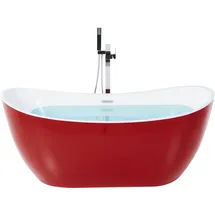 Beliani Antigua Freistehende Badewanne 78 x 180 cm (Rot)