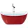 Beliani Antigua Freistehende Badewanne 78 x 180 cm (Rot)