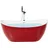 Beliani Antigua Freistehende Badewanne 78 x 180 cm (Rot)