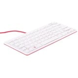 Raspberry Pi® RPI-KEYB (ES)-RED/WHITE USB Tastatur Spanisch, QWERTY Weiß, Rot USB-Hub