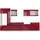 Vicco Küchenzeile R-Line 350 cm Rot Hochglanz/Weiß