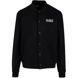 Mister Tee Los Angeles EMB Heavy Tonal College Jacket - Schwarz