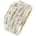 Goldring Schmuck Geschenk Gold Diamantring Wellen glitzernd Gr 17 gold gelbgoldfarben weißgoldfarben Fingerringe Damen 17 Gelbgold 3mm Gelbgold Goldring mit