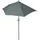 MCW Sonnenschirm halbrund Lorca, Halbschirm Balkonschirm, UV 50+ Polyester/Alu 3kg ~ 300cm anthrazit ohne Ständer