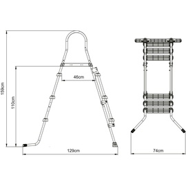 Jilong Avenli Sicherheitsleiter für bis zu 109 cm hohe Pools