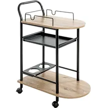 Haku-Möbel HAKU Möbel Servierwagen braun, schwarz 65,0 x 35,0 x 83,0 cm