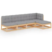 vidaXL Garten-Lounge-Set 5-tlg. Kiefer beige