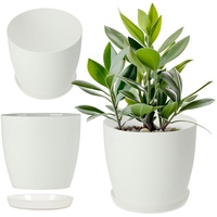 Kadax Matte Blumentopf mit Untersetzer, aus Kunststoff, 16 cm,