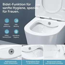 doporro Aachen601 mit WC-Sitz Weiß