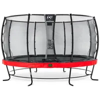 EXIT TOYS Elegant Premium Trampolin 427 cm inkl. Deluxe Sicherheitsnetz  rot