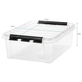 SmartStore Aufbewahrungsbox Classic 50 x 39 x 18 cm 21-tlg. transparent