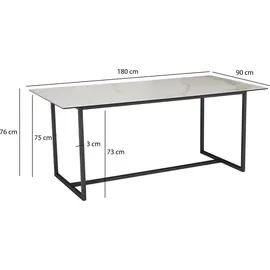 FineBuy 180 x 76 x 90 cm weiß