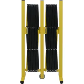 Mendler Alu Absperrgitter HWC-B34 Scherengitter 103x52-400 cm gelb/schwarz