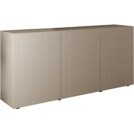 INOSIGN Sideboard INOSIGN "Rio Breite 181 cm, Kommode mit 3 Türen, Anrichte", cashmere, front mit geriffelter struktur, B:181cm H:84cm T:42cm, FSC-zertifizierter Holzwerkstoff, Sideboards, Sideboard, geriffelte MDF-Fronten, modern u.