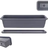Kadax Blumenkasten 60 x 11,5 x 14,5 cm Anthrazit
