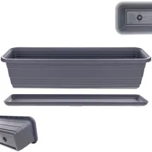 Kadax Blumenkasten 60 x 11,5 x 14,5 cm Anthrazit