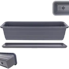 Kadax Blumenkasten 60 x 11,5 x 14,5 cm Anthrazit