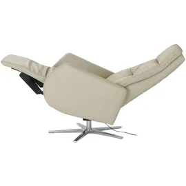 Max Schelling Sessel Elmira Leder 81 x 120 x 92 cm Creme elektrisch, drehbar